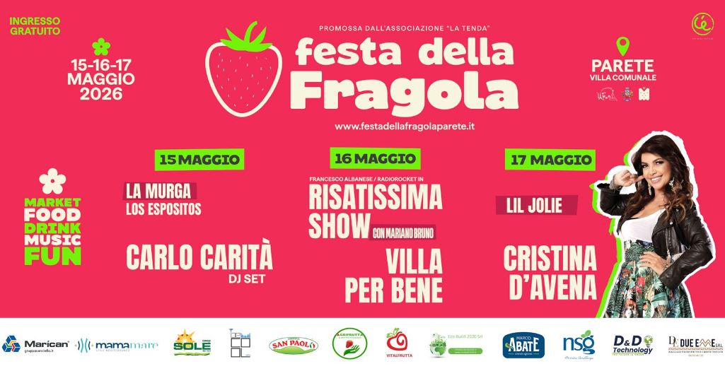 Festa della Fragola a Parete (15-17 maggio 2026) — Laboratori e
