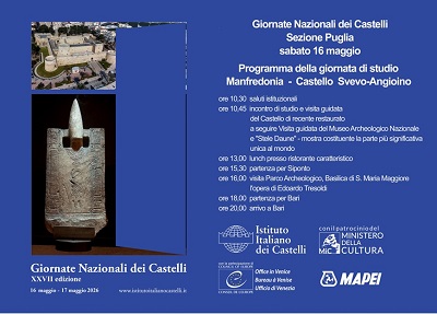 Giornate Nazionali dei Castelli 2026: visite al Castello di Manfredonia