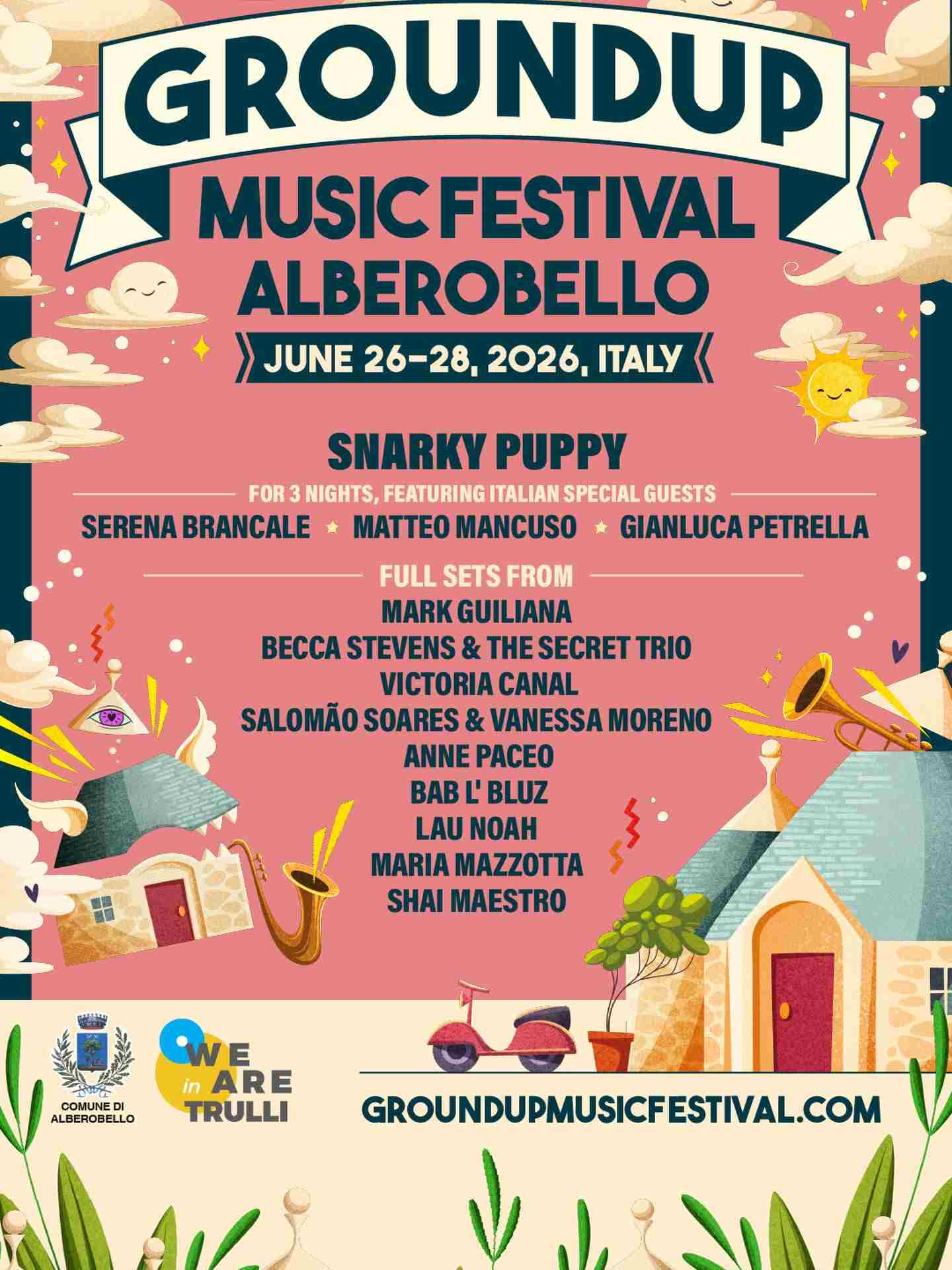 GroundUP Music Festival 2026 in Alberobello: three days of music among ...