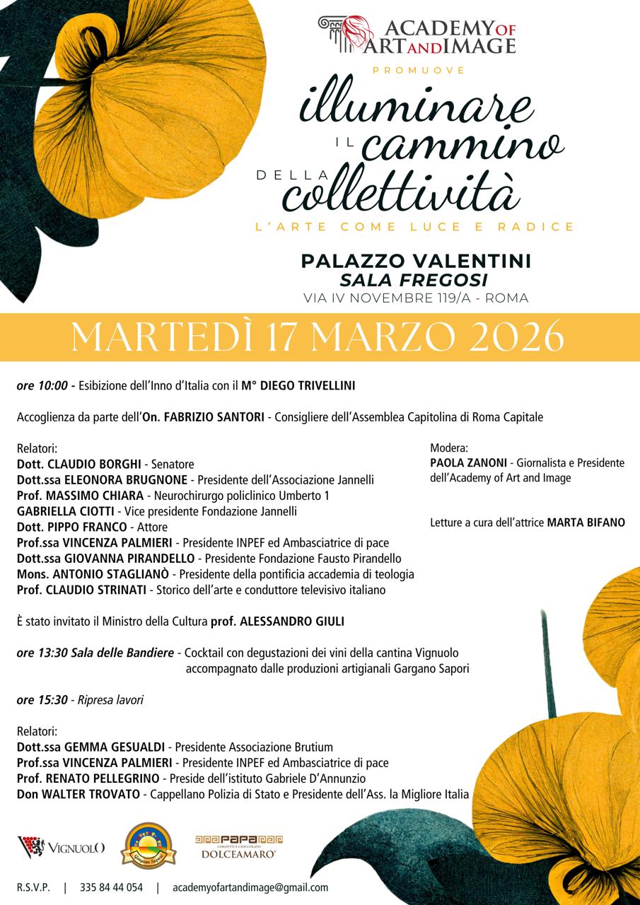 Illuminare il cammino della collettività: incontro culturale a Palazzo Valentini (17 marzo 2026)