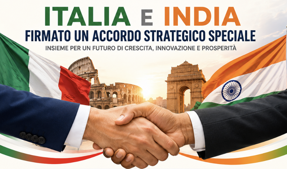 Italia e India rafforzano la partnership strategica: intese su difesa