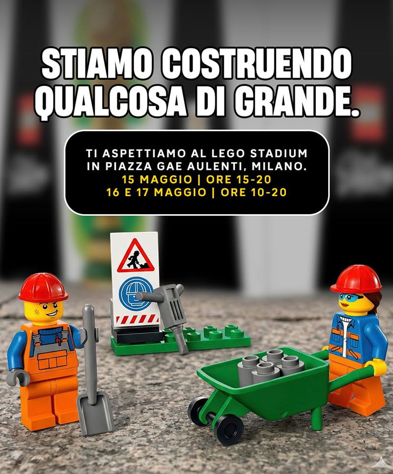 Lego Stadium a Milano: tre giorni di gioco e calcio in piazza Gae