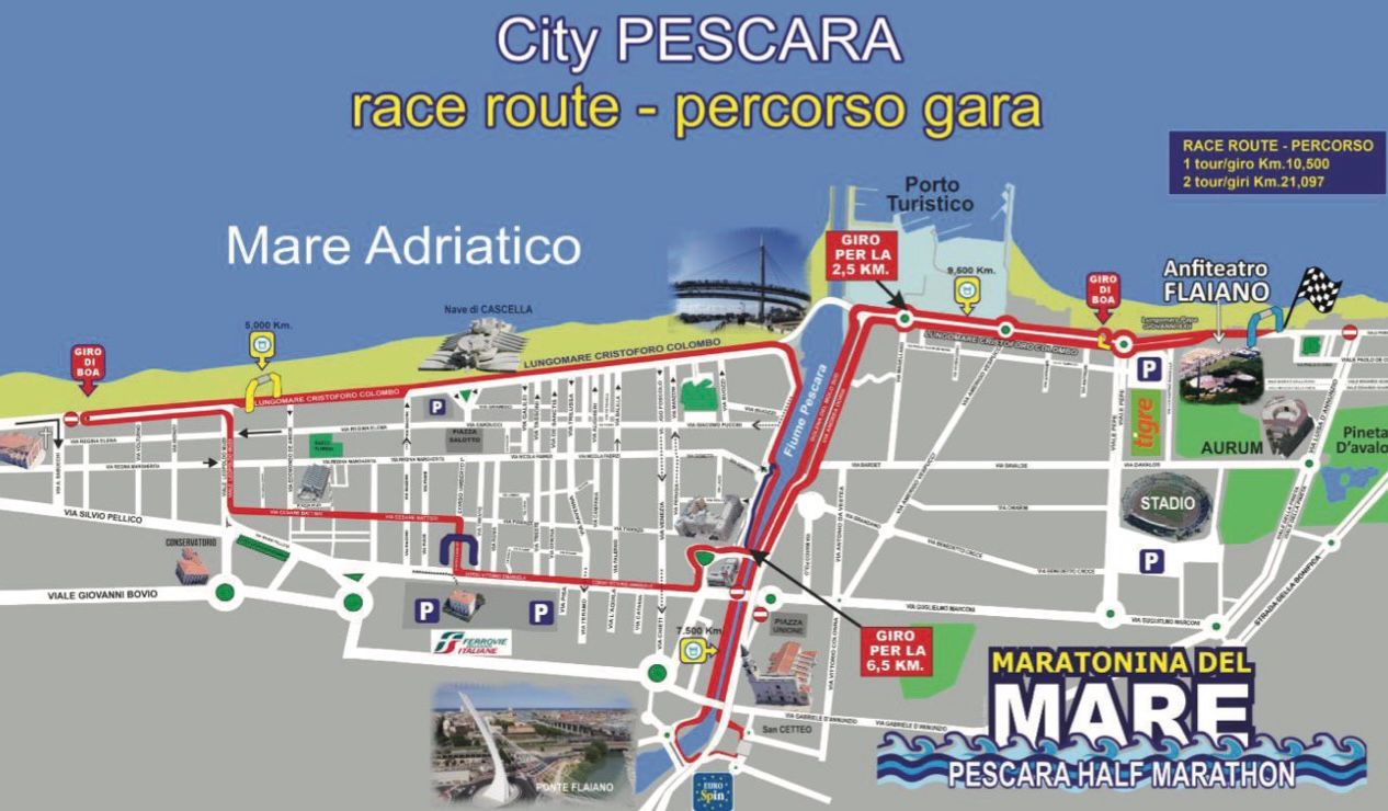 Maratonina del Mare 2026 a Pescara: orari, percorsi e modifiche alla