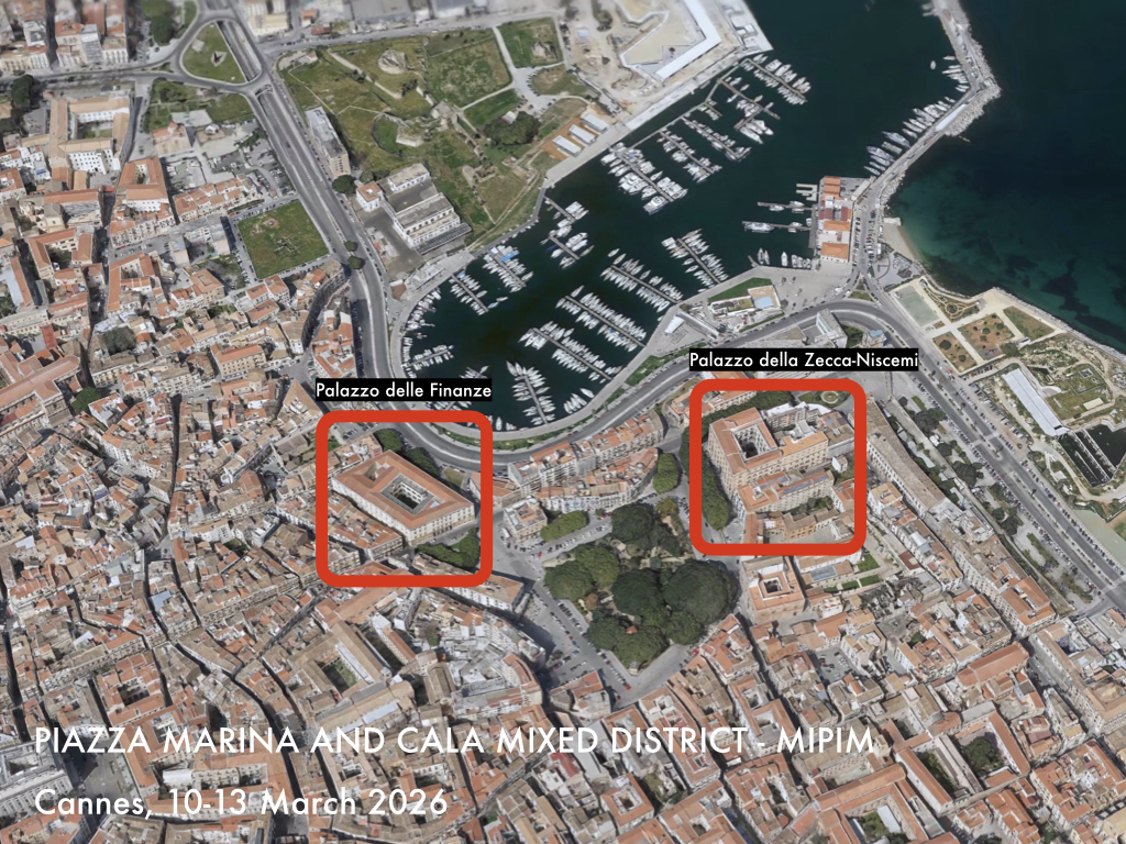 Palermo a MIPIM Cannes: in vetrina i progetti per Palazzo delle Finanze e Palazzo della Zecca‑Niscem
